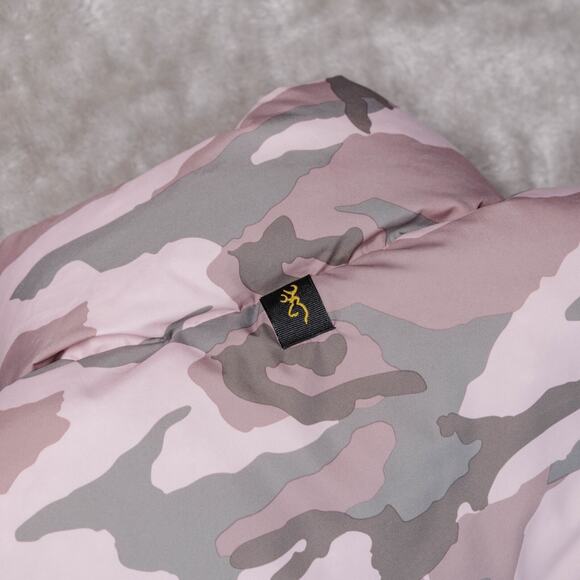 Browning Pink Camouflage Camo Goose Down Puffer Vest Womens Size XS - Picture 5 of 15